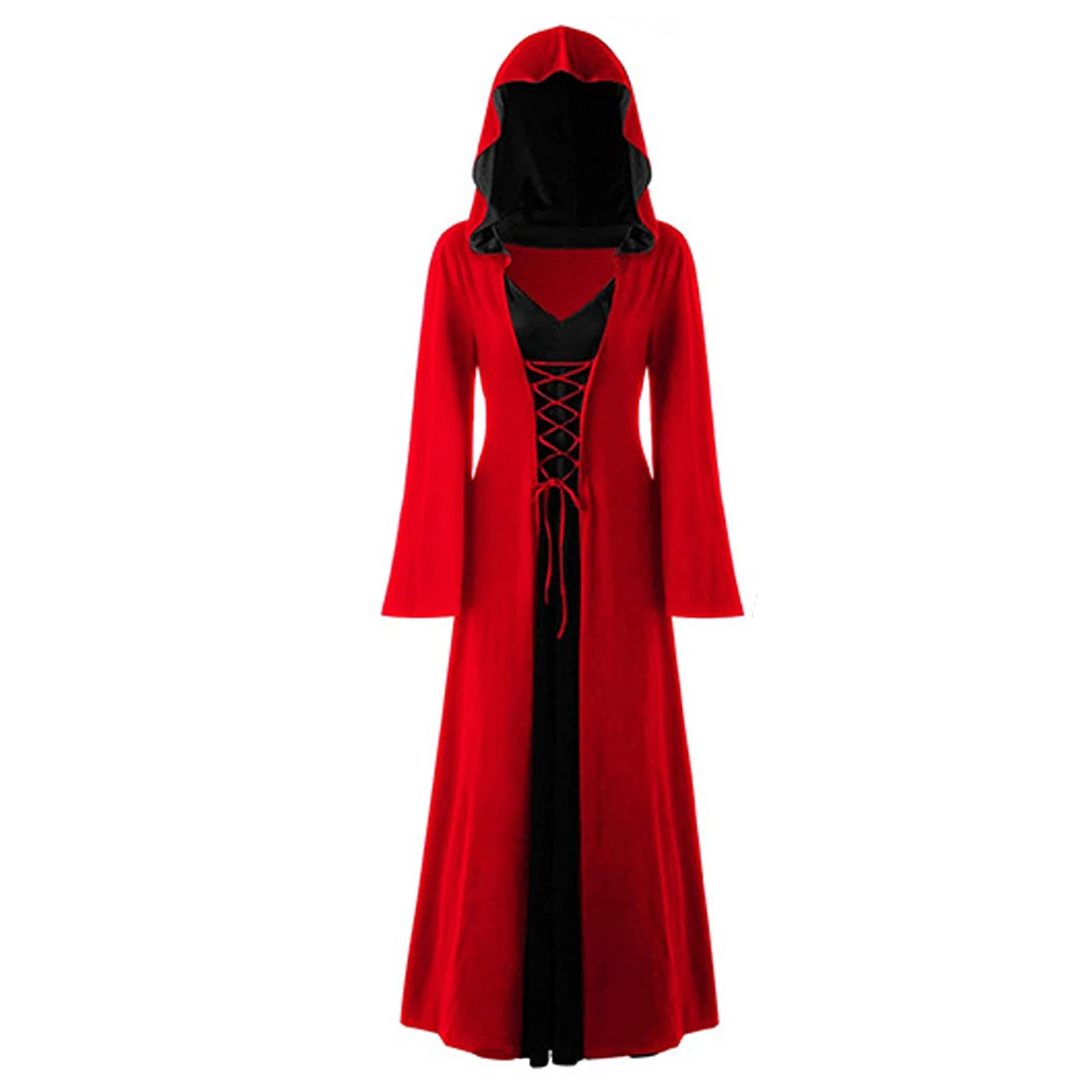 LPFNSF Vintage Witch Dress, Halloween Vampire Costume Women Plus Size, Renaissance Costume Women Medieval Dress (E,5XL)