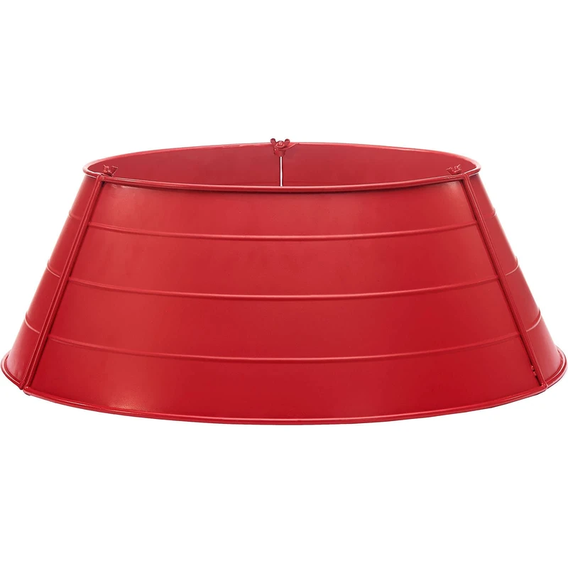 WeRChristmas Large Matt Metal Tree Collar, 66 cm-Red