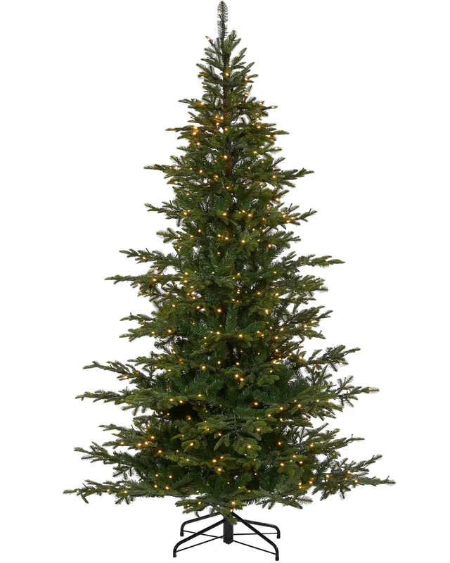 WeRChristmas Pre-Lit Sugar Pine Christmas Tree, 400 Warm White LED Lights, Green, 6 ft / 1.8 m