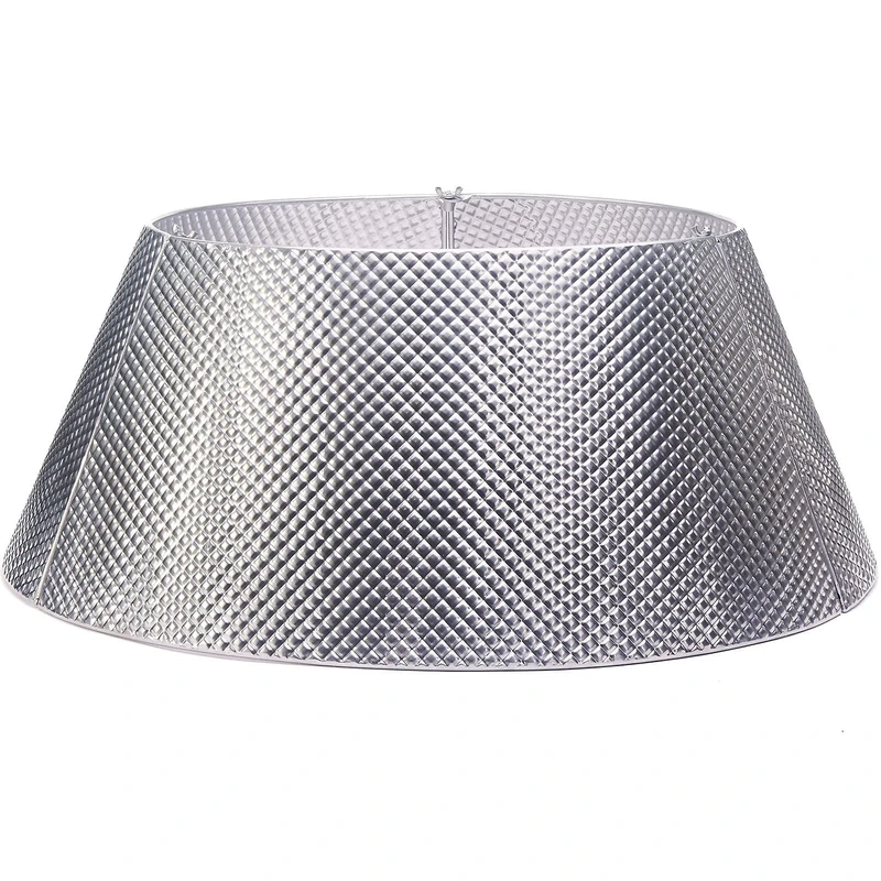 WeRChristmas Large Quilted Metal Tree Collar, Silver, 71 cm