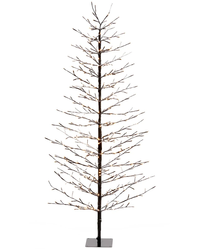 Pre-Lit Christmas Snow Flocked Twig Tree, 480 Warm White LED Lights