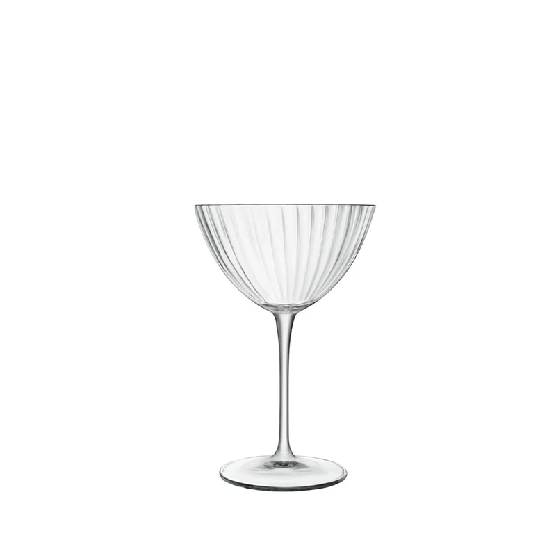 Luigi Bormioli Optica Martini Glasses Set of 4 x 220ml: Crystal Cocktail Glasses, Dishwasher Safe