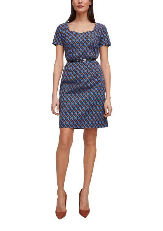 Comma Women's Business Casual Dress, 99A2 Black, 36