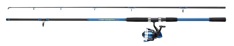 Shakespeare Firebird Mackerel Combo, Fishing Rod and Reel Spinning Combo, Pre-spooled with Line, Ready to Fish in Saltwater, Sea - Inshore/Nearshore Fishing, Mackerel, Blue / Black, 1.80m | 112-225g - Image 1