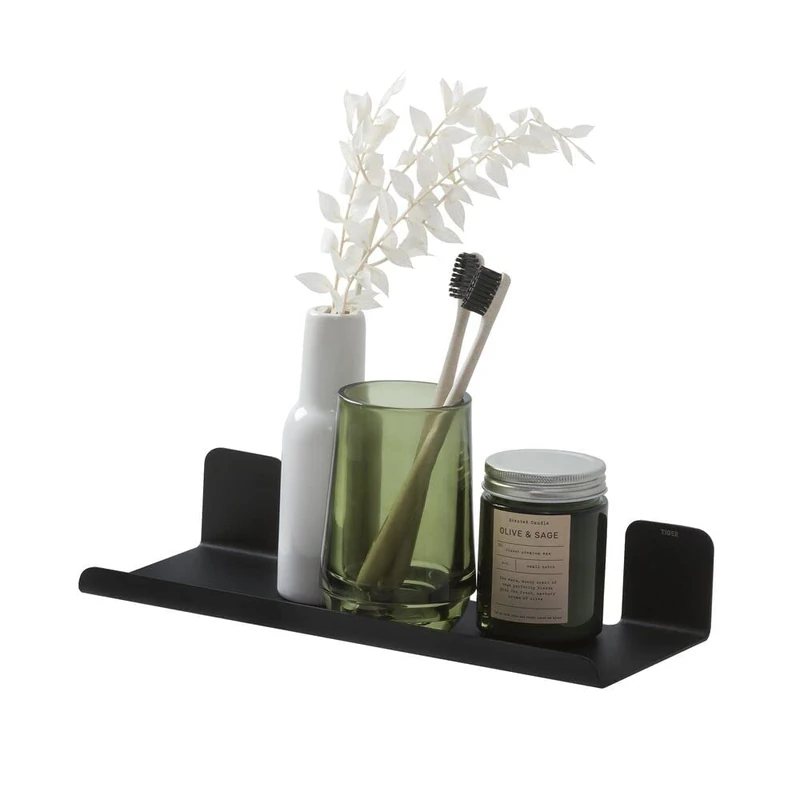 Tiger Colar Bathroom Shelf 30 cm Black - Image 1