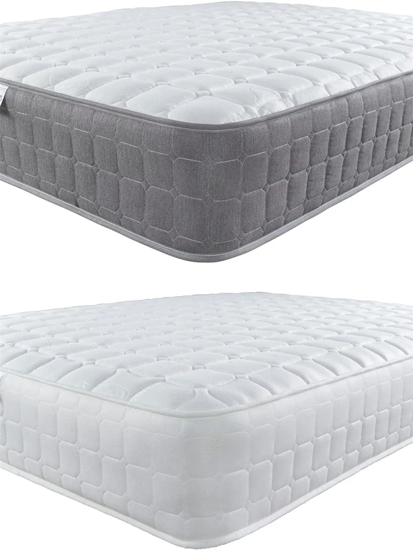 Aspire Beds 10" Deep 3 Layer Triple Comfort Fillings Aloe Vera Wellness Sleep Surface Hybrid Bonnell Sprung & Memory Fibre Wool Foam Ultimate Mattress, White Border, 6ft Super King Size (6ft x 6ft6)