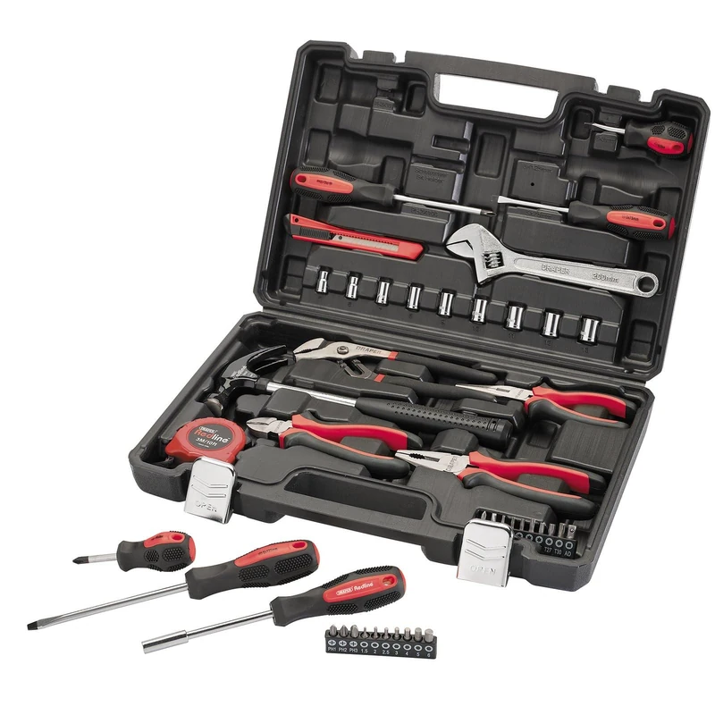 Draper 70382 Redline Tool Kit (43 Piece), Red and Black - Image 1