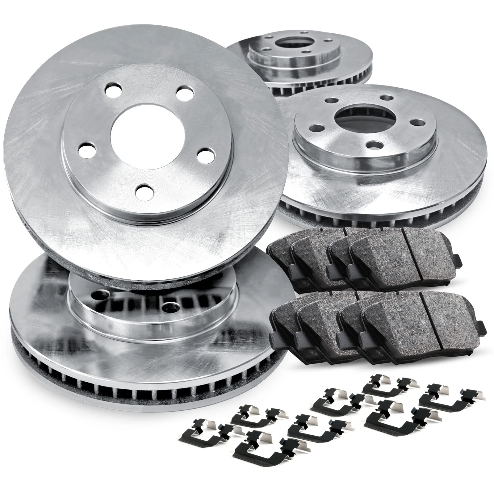 R1 Concepts Front Rear Brakes and Rotors Kit |Front Rear Brake Pads| Brake Rotors and Pads| Ceramic Brake Pads and Rotors - CEB.47021.42