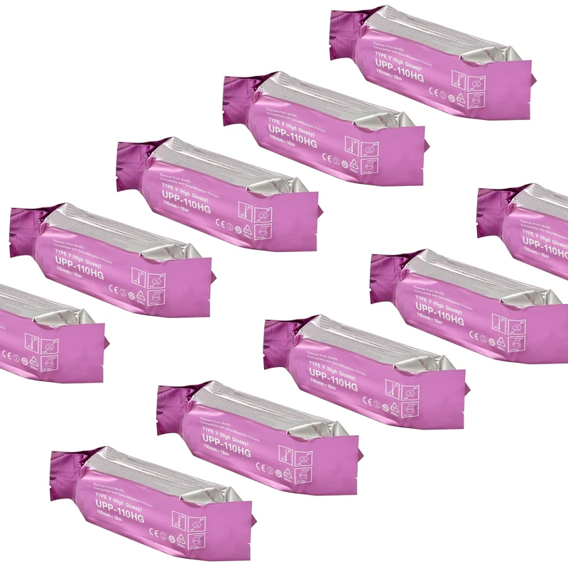 Ultrasound Paper 10 Rolls,Thermal Print Media upp 110 high Gloss Film