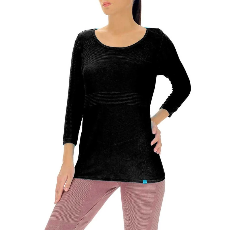 UYN O101982 to-BE OW Three Quarter SL_ T-Shirt Women's Black XS