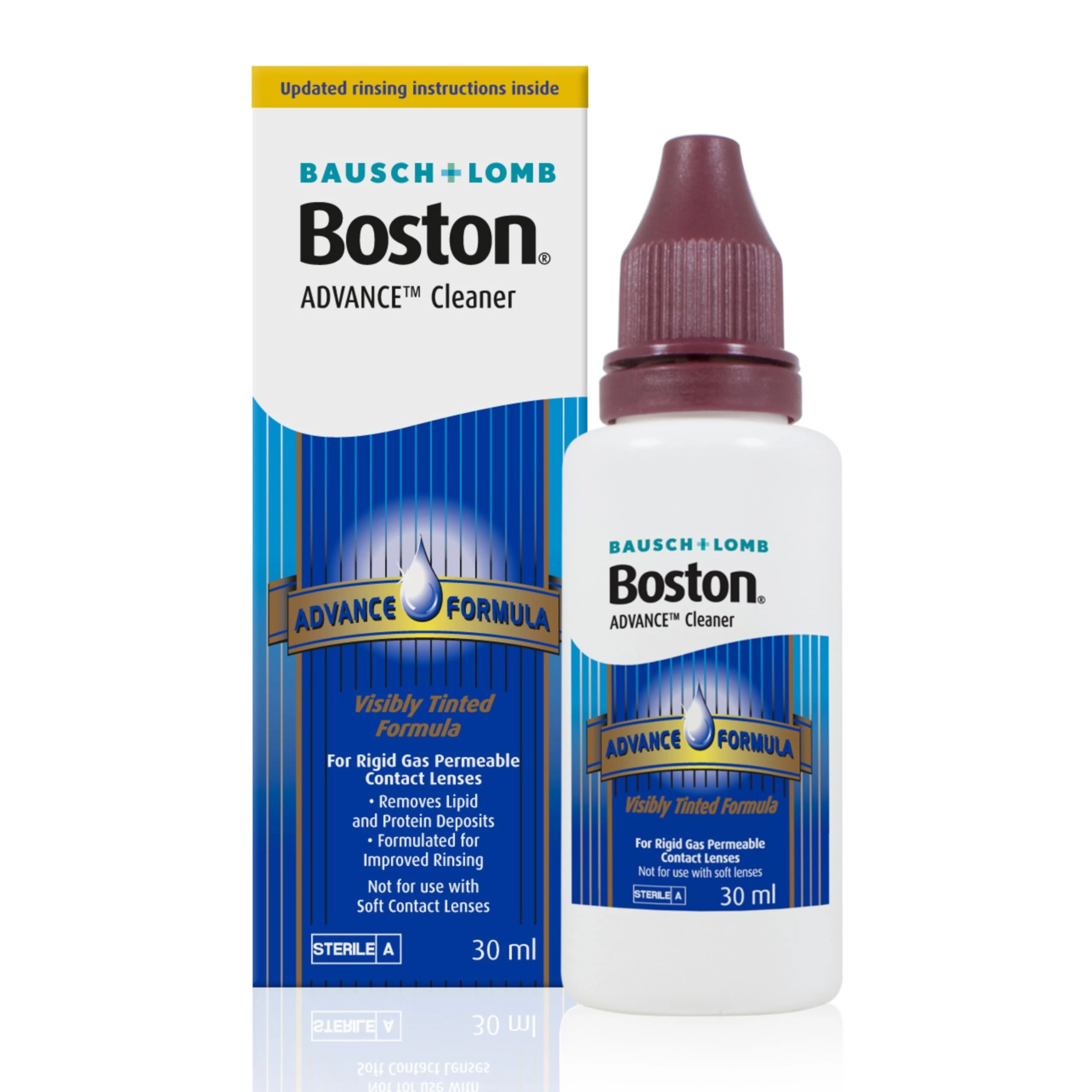 Boston Advance Cleaner, Leaves Lenses Clean, Ready for Disinfection and Conditioning, for Rigid Gas Permeable (RGP) and Hard Contact Lenses, 30 ml
