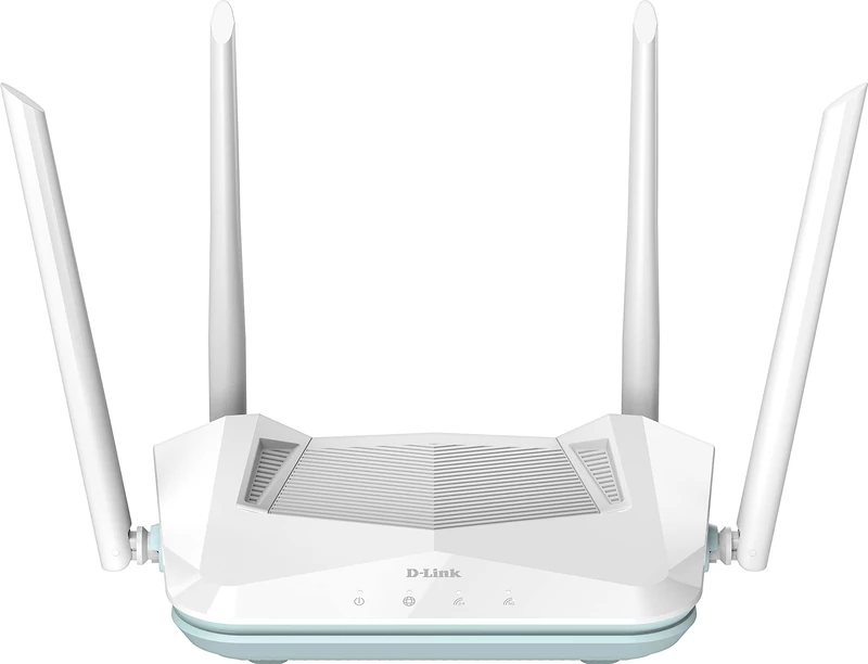 D-Link R15 EAGLE PRO AI AX1500 Smart Router with AI Wi-Fi/Traffic Optimiser, AI Parental Control, Gigabit Ports, MU-MIMO, 1024 QAM, OFDMA, WPA3, D-Link Wi-Fi Mesh. Works with Alexa/Google Assistant