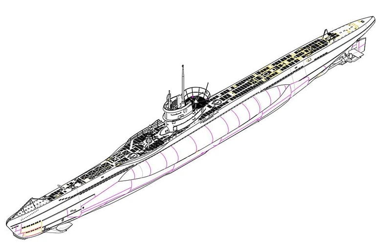 Trumpeter 1:144 - DKM Navy Type VII-C U-Boat - Image 1