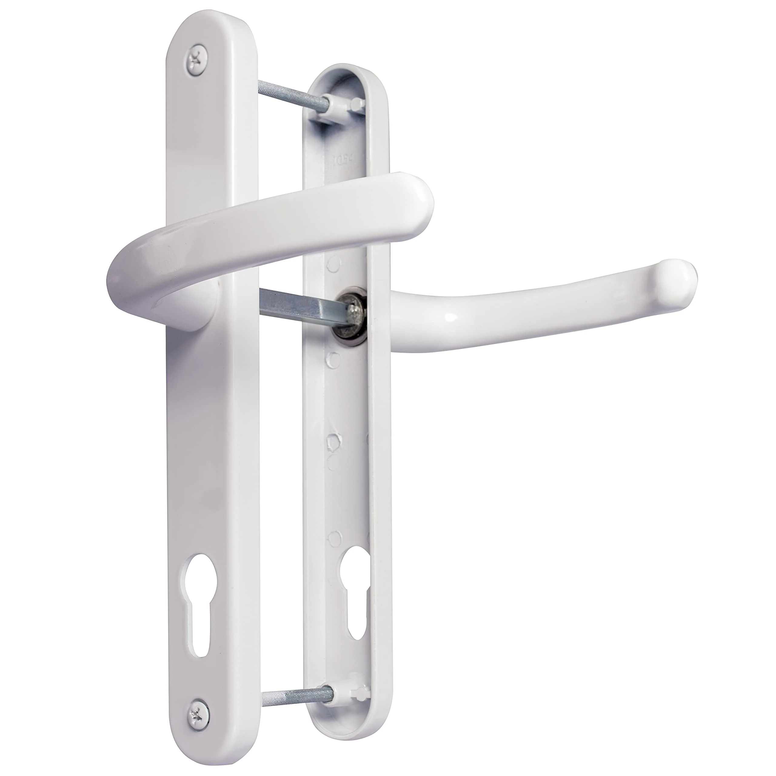 UPVC Door HandlesWhiteLever/Lever92mm PZ (Centres)210mm Screw to ScrewBackplate 242mm X 34mmUPVC Door HandleExternal Door HandleWhite Replacement UPVC Door Handles, White,black (21592WH)