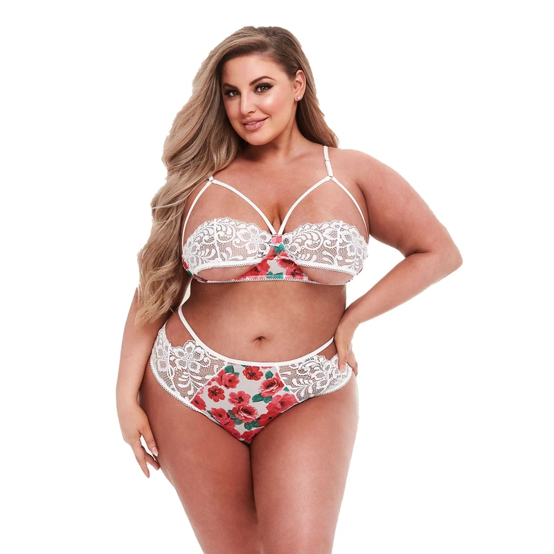 Baci Panty-E32351 Panty White Floral Q
