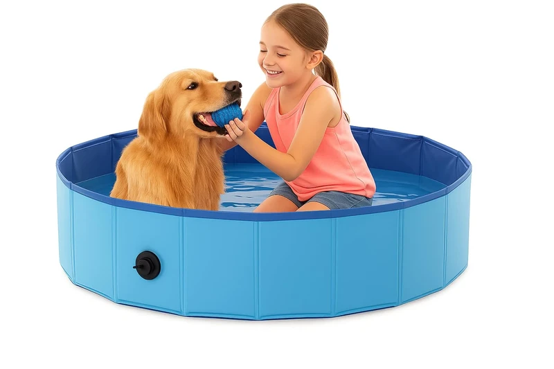 Flamingo SWIMMING POOL SPLATTER ROUND BLUE 160x30CM