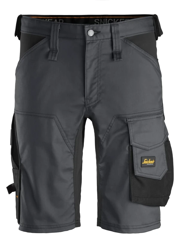Snickers Workwear AllroundWork Stretch Shorts Grey Steel-Black Size 44, Not Applicable