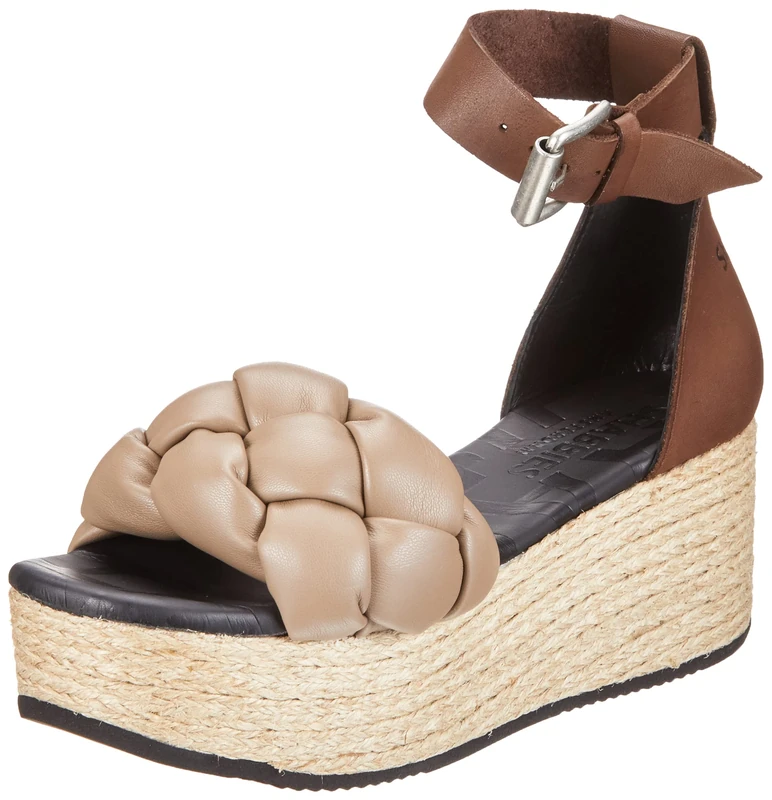 Shabbies Amsterdam Women's SHS1101 Sandal, Taupe, 5 UK