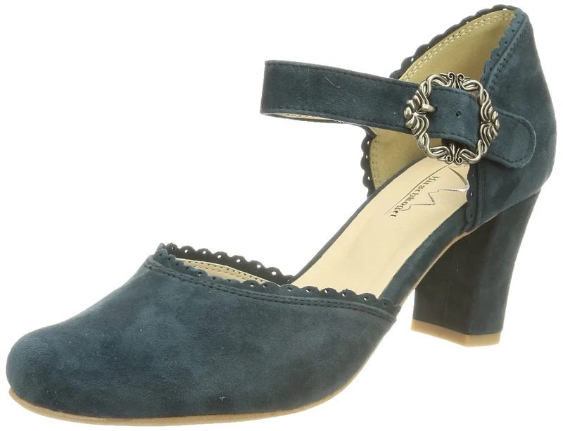 Hirschkogel Women's 3005715 Closed-Toe Pumps, Petrol, 5.5 UK
