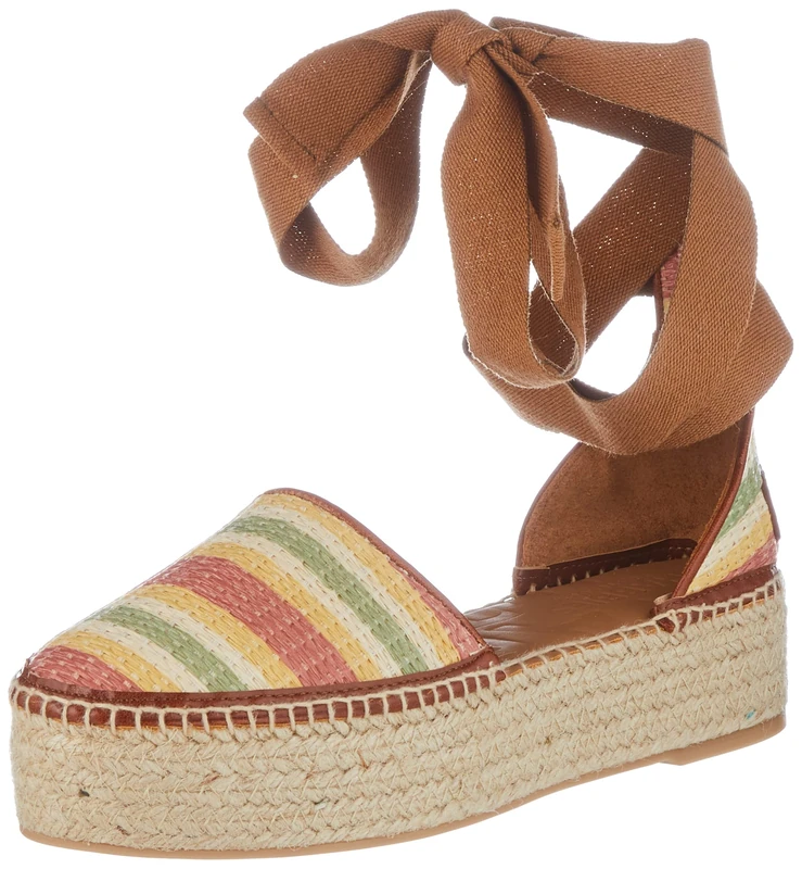 Shabbies Amsterdam Women's SHS1104 Sandal, Stripe Cherry, 5 UK