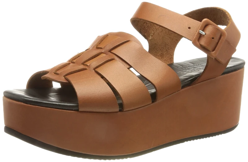 Shabbies Amsterdam Women's SHS1109 Sandal, Cognac, 4 UK