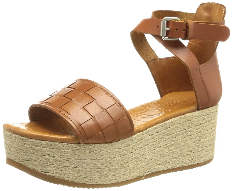 Shabbies Amsterdam Women's SHS0842 Sandal, Cognac, 3 UK