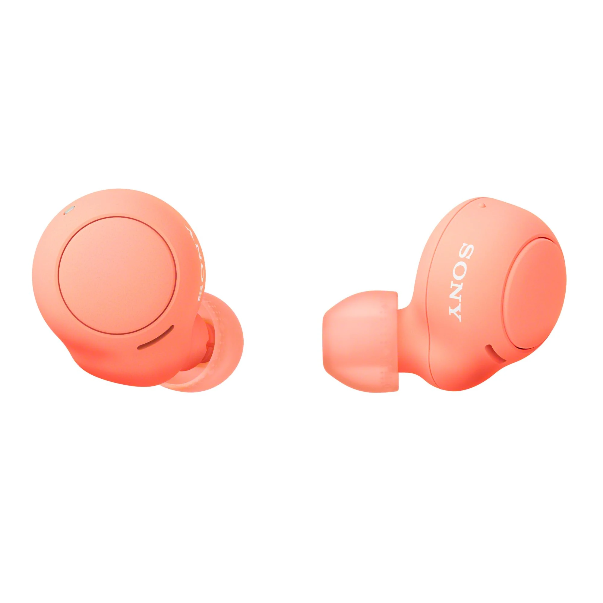 Sony WF-C500 True Wireless Headphones - Up to 20 hours battery life with charging case - Voice Assistant compatible - Built-in mic for phone calls - Reliable Bluetooth® connection - Orange