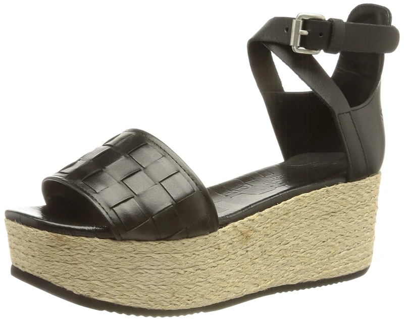 Shabbies Amsterdam Women's SHS0842 Sandal, Black, 4 UK