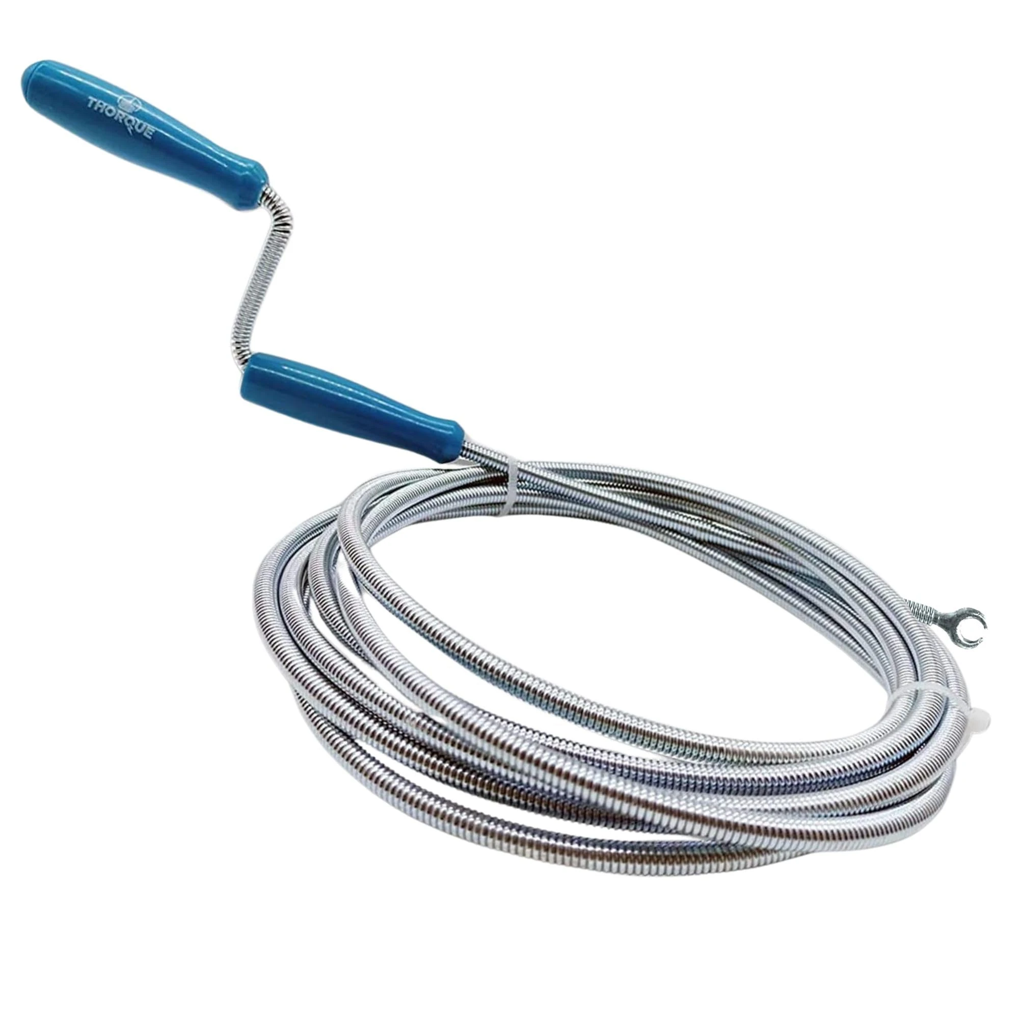 THORQUE Professional Plumbing Snake 5M (16.40 ft) with Claw (13 mm), Flexible Sink and Drain Unblocker Tool, Drain Auger Spring