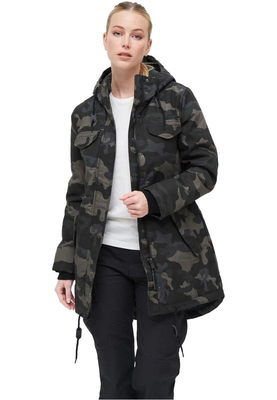Brandit Women Marsh Lake Parka, color: darkcamo, size: XS