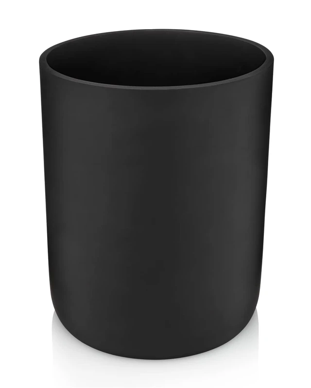 Essentra Home Matte Black Wastebasket Recycling Bin for Office, Trash Can for Bathroom or Bedroom. 2.2 Gallon.