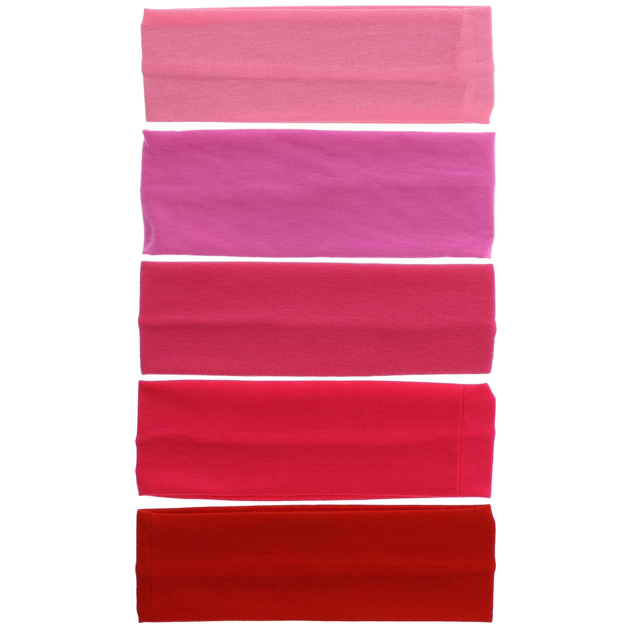 Set of 5 Elasticated Lycra Fabric 7cm Kylie Headbands - Assorted Colours