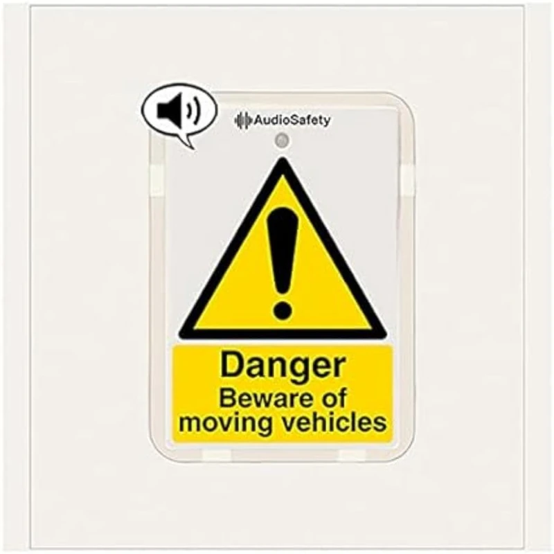 Beware Of Moving Vehicles - Talking Safety Sign - 225x336mm - 1mm Rigid Plastic