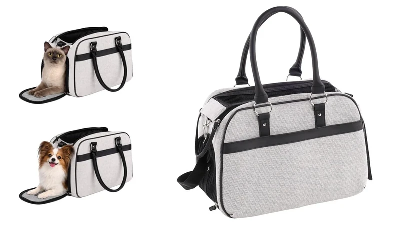Flamingo CARRYING BAG JUSTINE LIGHT GREY 44x23x32CM - Image 1