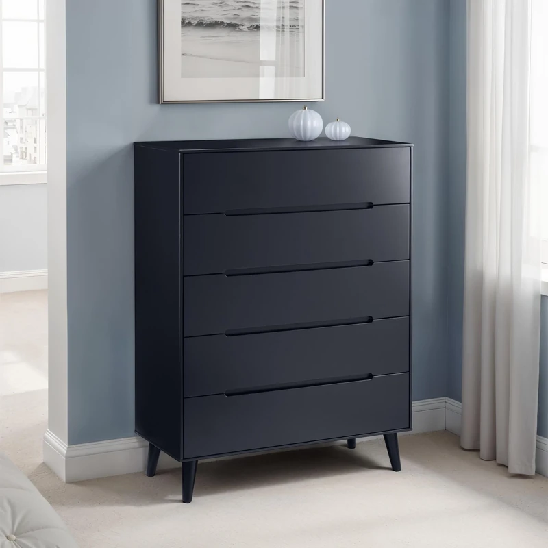 Julian Bowen Alicia 5 Drawer Chest - Anthracite Chests