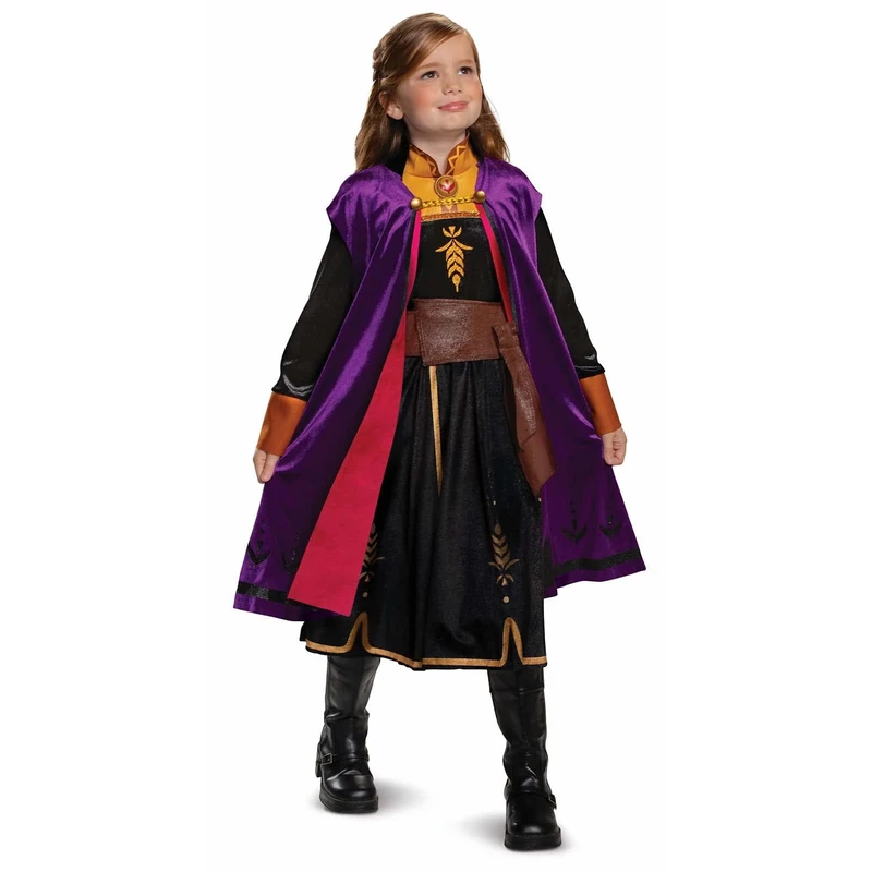 Disney Official Deluxe Anna Dress Frozen Costume for Girls - Fancy Dress Up for World Book Day Events, 4-6 Years