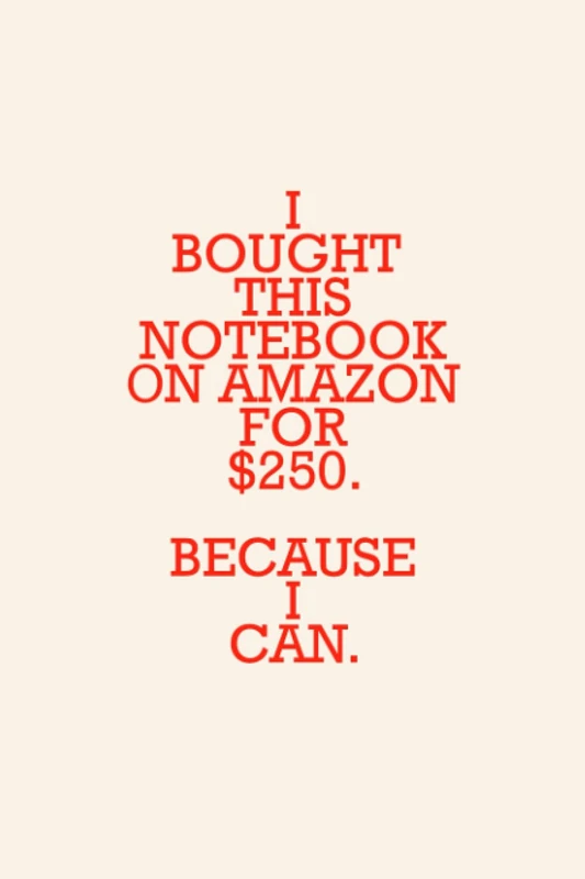 Notebook Charity: I bought this notebook on Amazon for $250
