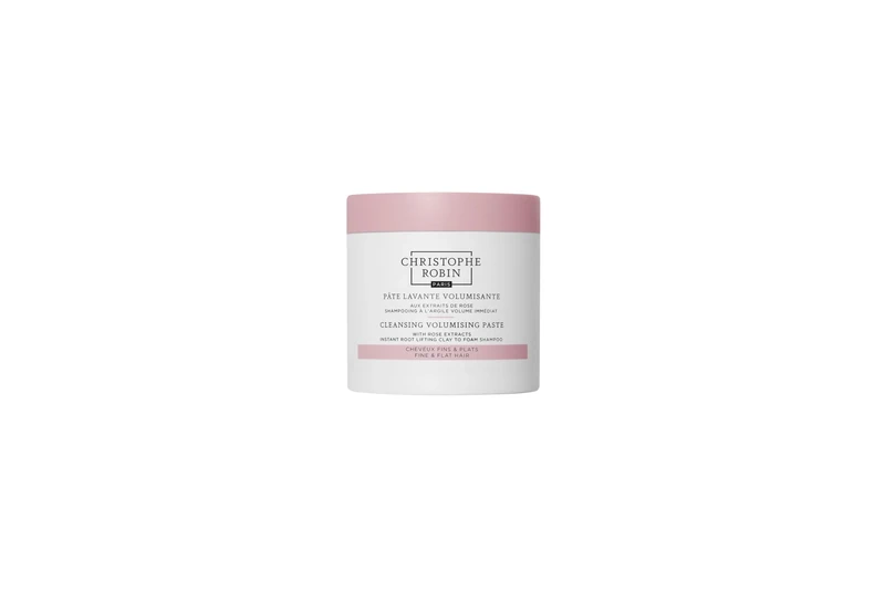 Christophe Robin Cleansing Volumising Paste with Pure Rassoul Clay & Rose 250ml – Detoxifying Scalp Treatment, Adds Volume & Texture, Removes Impurities, Nourishes Hair