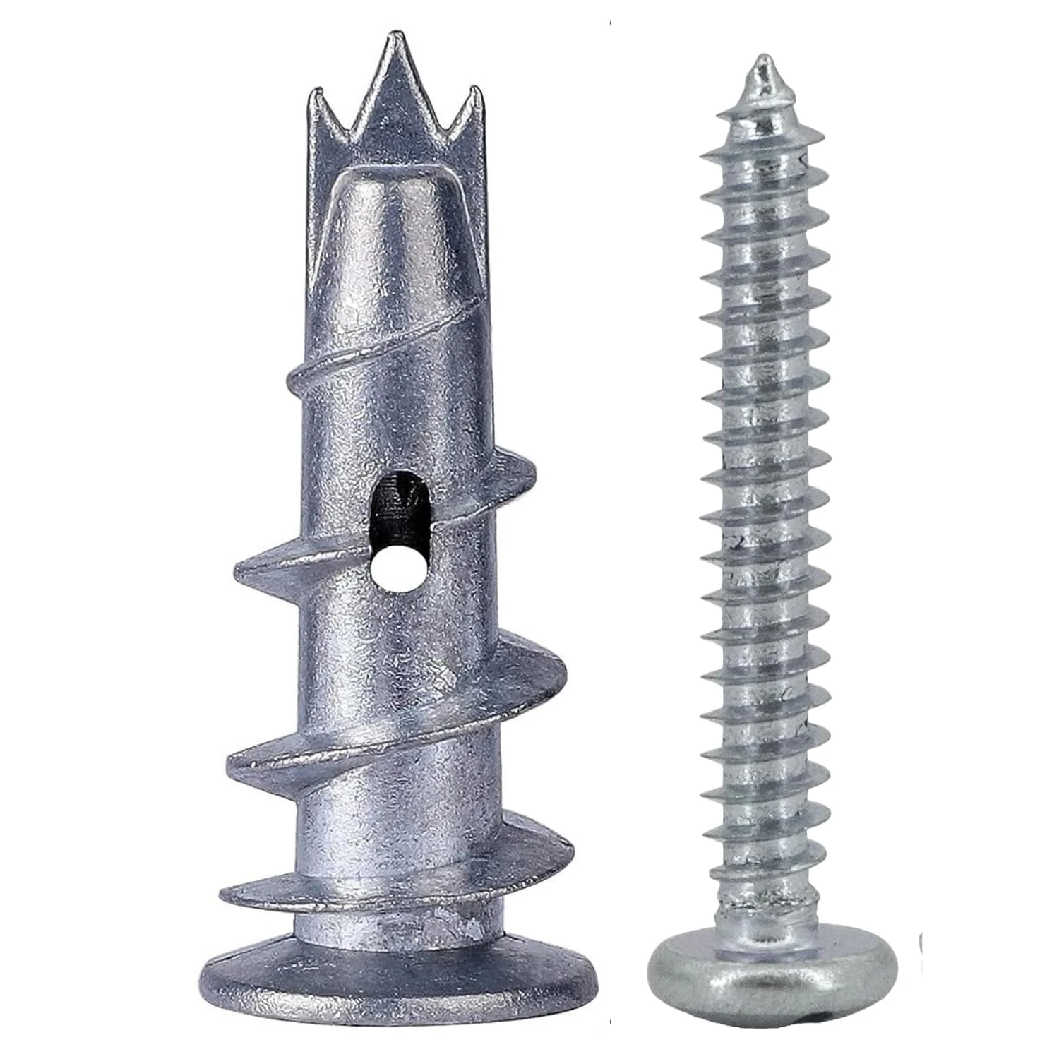 Shopexa 30pk Plasterboard Fixings, Metal & Self Drilling Heavy Duty Plasterboard Wall Plug, Plasterboard Screws with Achors for Stronger Grip & Lasting Quality for Wall Hanging Stuff (Pack of 30)