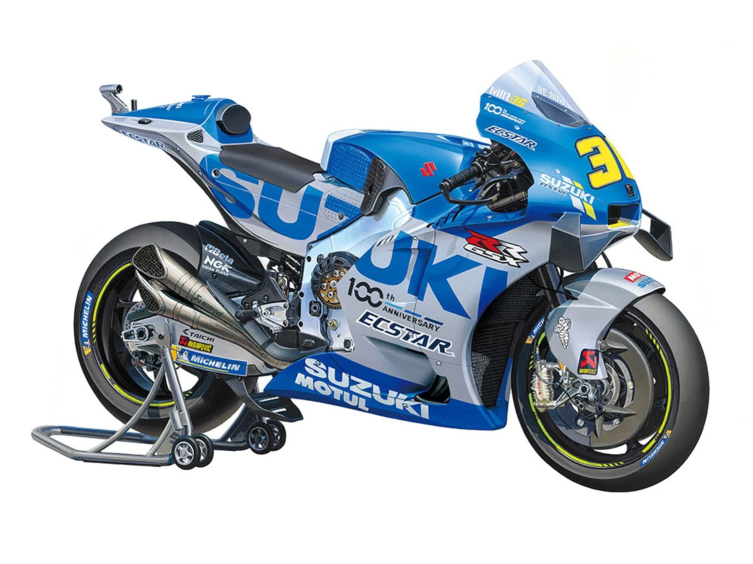 Tamiya Vehicle 14139 1:12 Team Suzuki ECSTAR GSX-RR 2020 Faithful Replica Plastic Kit, Crafts, Model Kit, Assembly, Unpainted, Multicoloured