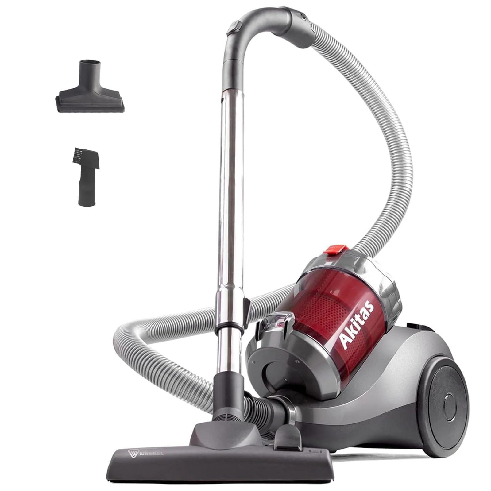 Akitas 800W Powerful Bagless Cylinder Hoover Vacuum Cleaner 2.5L With German Wessel Werk Nozzle Head For Hard Floor & Carpet (C6)