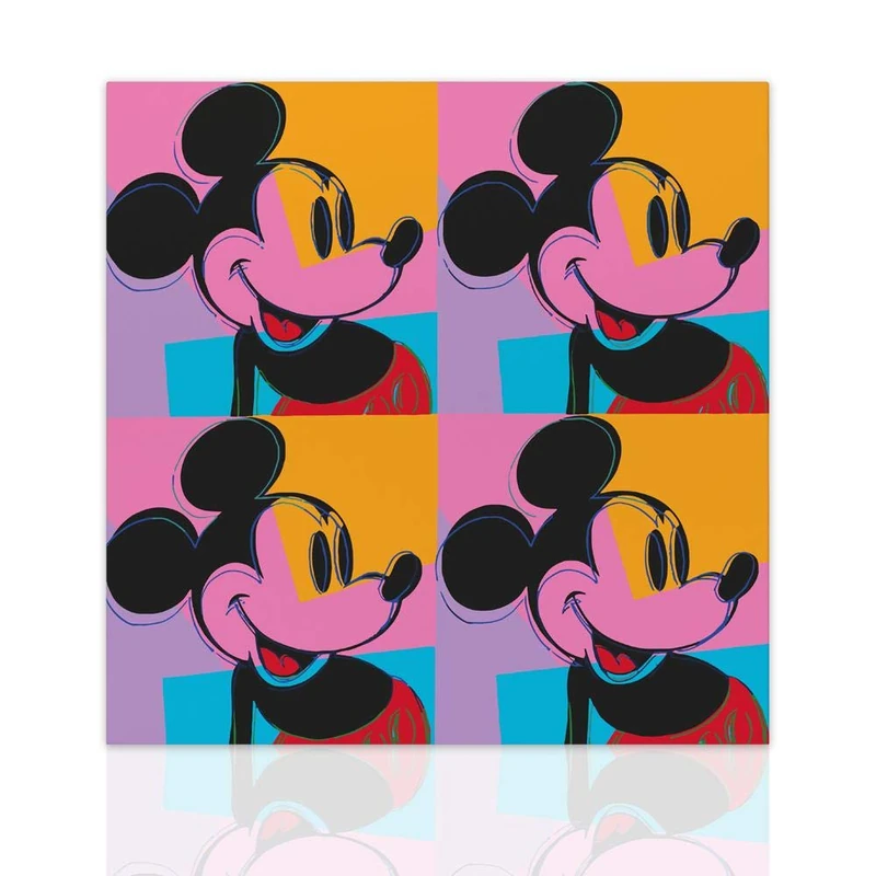 Declea MODERN MICKEY MOUSE - Canvas Pop Art Mickey Mouse - Painting Pop Art Mickey Mouse - Picture Pop Art Ready to Hang Home Decor - Image 1
