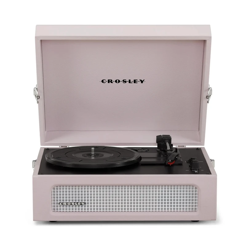 Crosley Voyager Portable Turntable - Bluetooth Record Player, 3-Speed Suitcase Vinyl Player, Home Turntables for Vinyl Records, Built in Stereo Speakers & Bluetooth Receiver, AUX Input, Amethyst