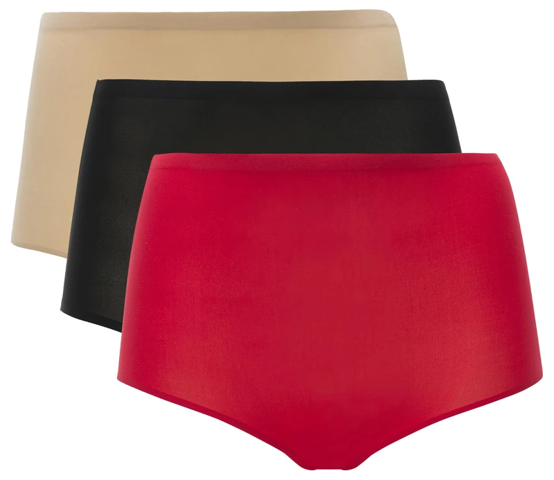 Chantelle Women's, SOFTSTRETCH, High-Waist-Brief (Pack X3), Women's invisible lingerie, Multi, One Size