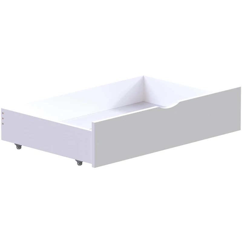 Junior Vida Libra Under-bed Drawer Storage Solid Pine Set of 2 Drawers Children Kids (White)