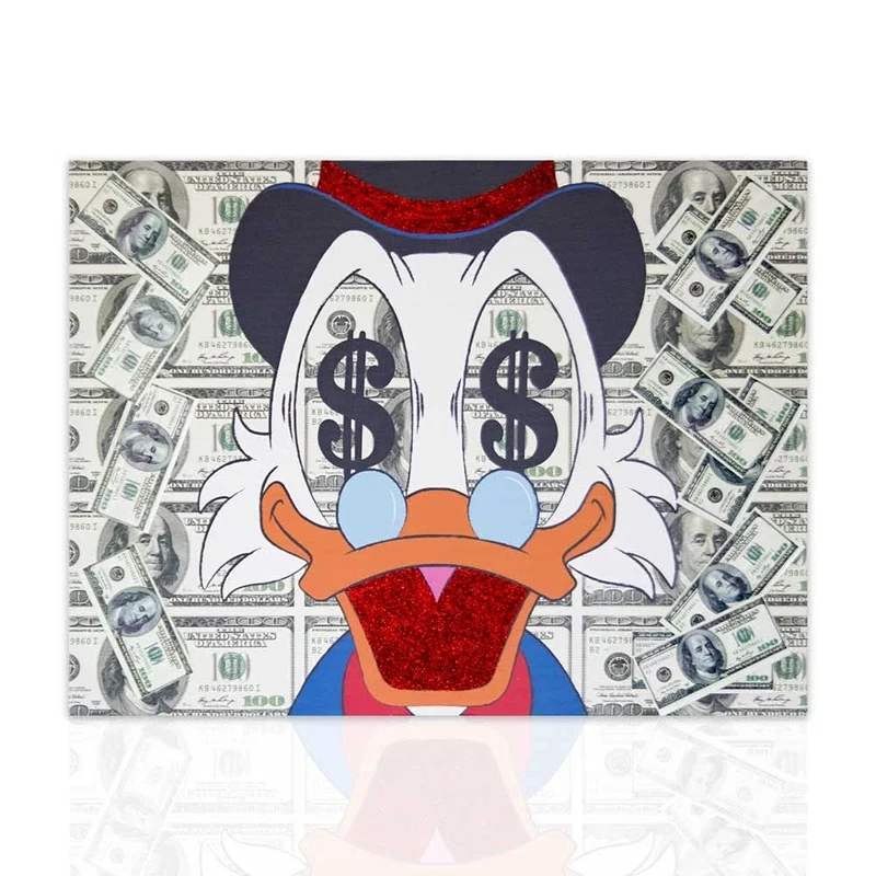 Declea Home Decor Zio Daisy Dollar Canvas Picture Ready to Hang - Modern Wall Decoration for Your Home - Modern Decoration