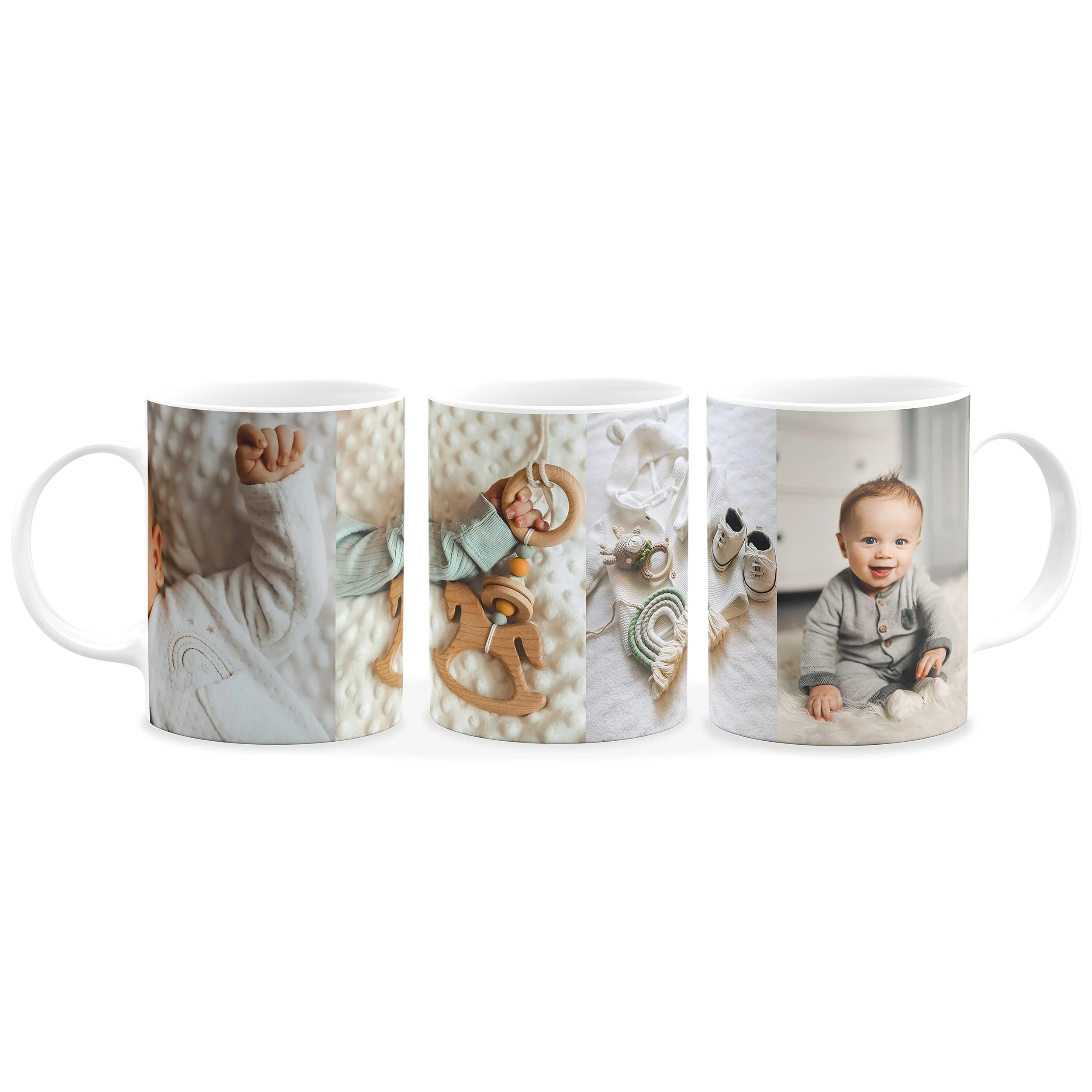 Hippowarehouse Personalised Mug Text Photo Printed Collage Design Logo Customised Gift Cup 10oz Various Options Mothers Fathers Day Coffee Cup Kitchenware