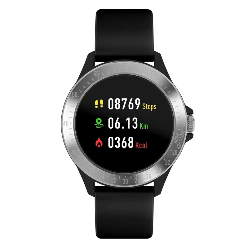 Harry Lime Fashion Smart Watch in Black with Silver Colour Bezel