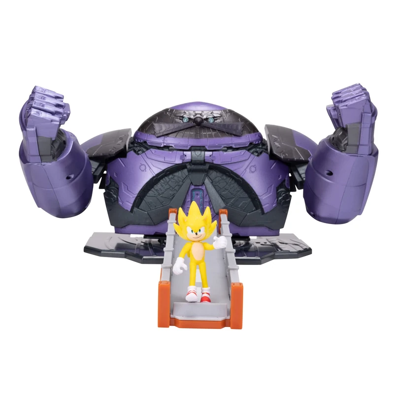 Sonic The Hedgehog Battle Playset Action Figures, Sonic 2 Movie Robotik Battleset, 9 x 4 x 16 inches