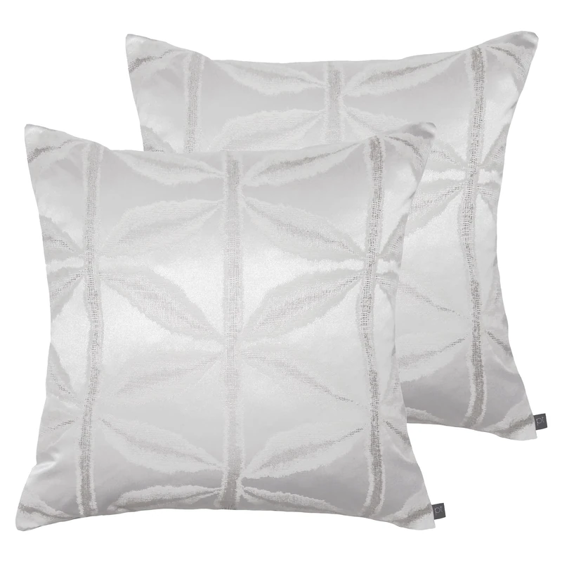 Prestigious Textiles Palm Polyester Filled Cushions (Twin Pack), Polyester, Cotton, Opal - Image 1